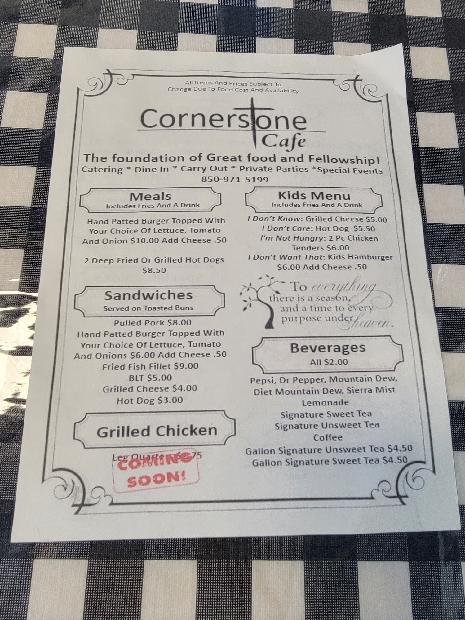 Cornerstone Cafe Lee Menu Reviews 39 Photos Restaurantji 9626