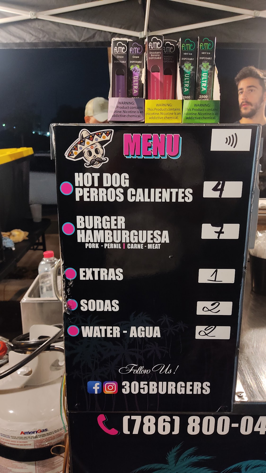 305 Burgers & Hot dogs Menu