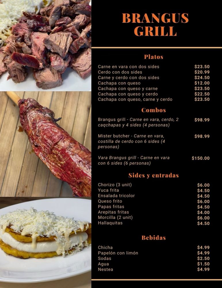 Brangus grill Menu
