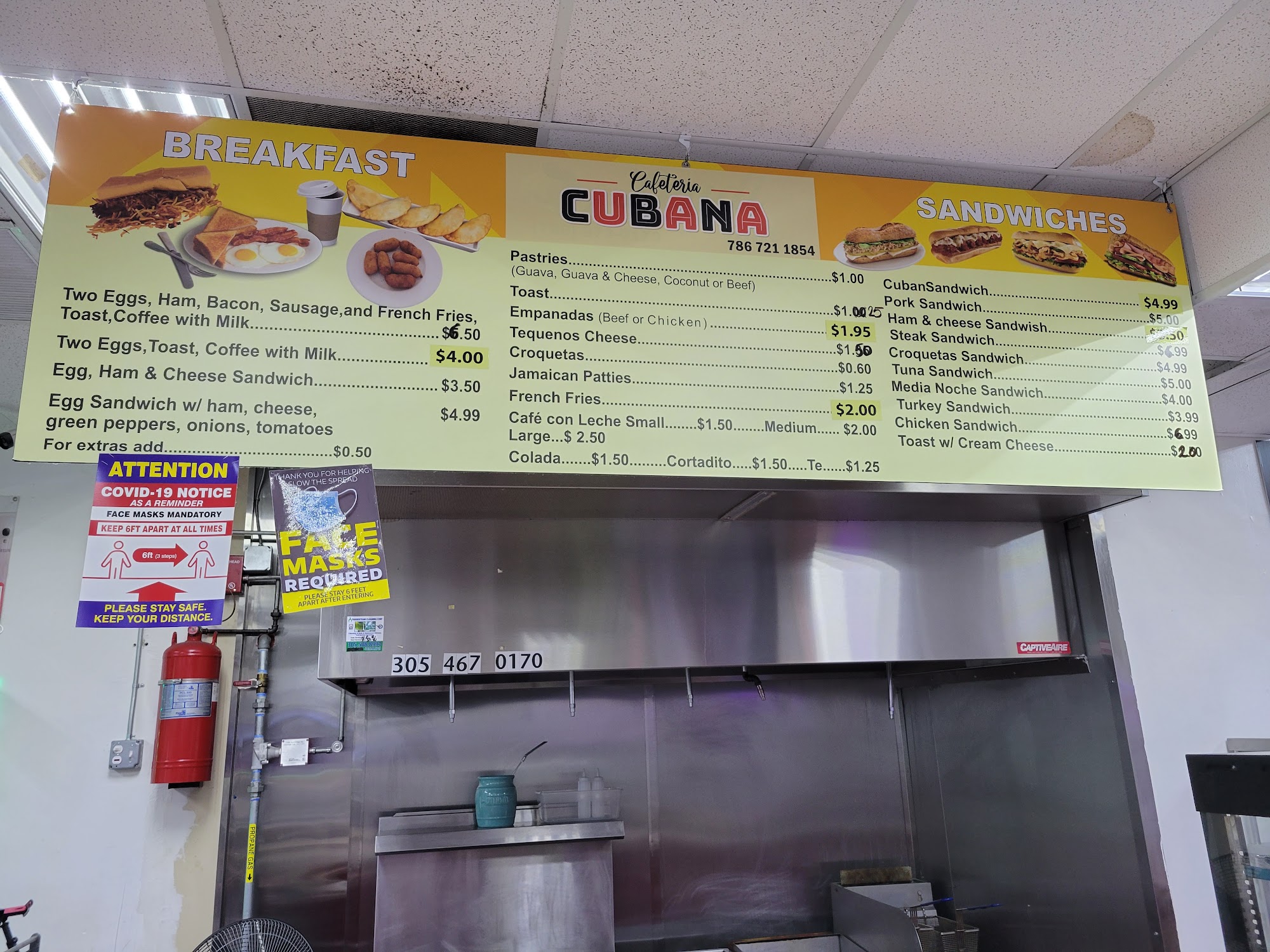 Patria y vida cafe inc Menu