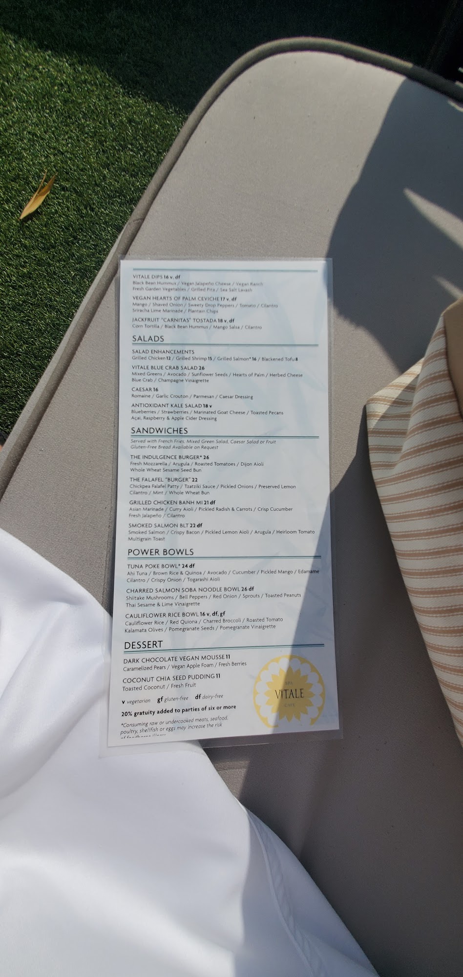 MCORZ_Vitale, Spa Café Menu