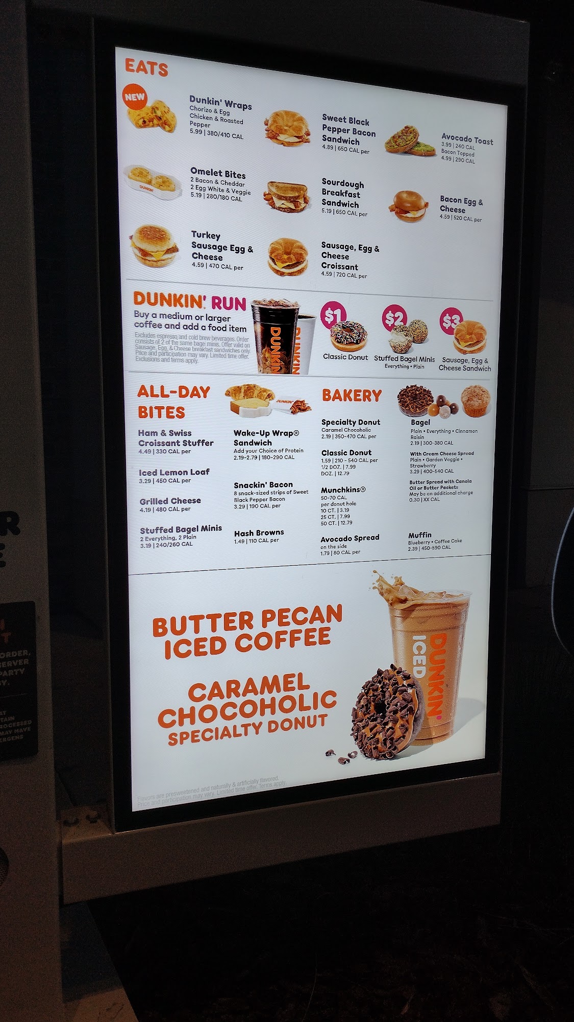 Dunkin' Menu