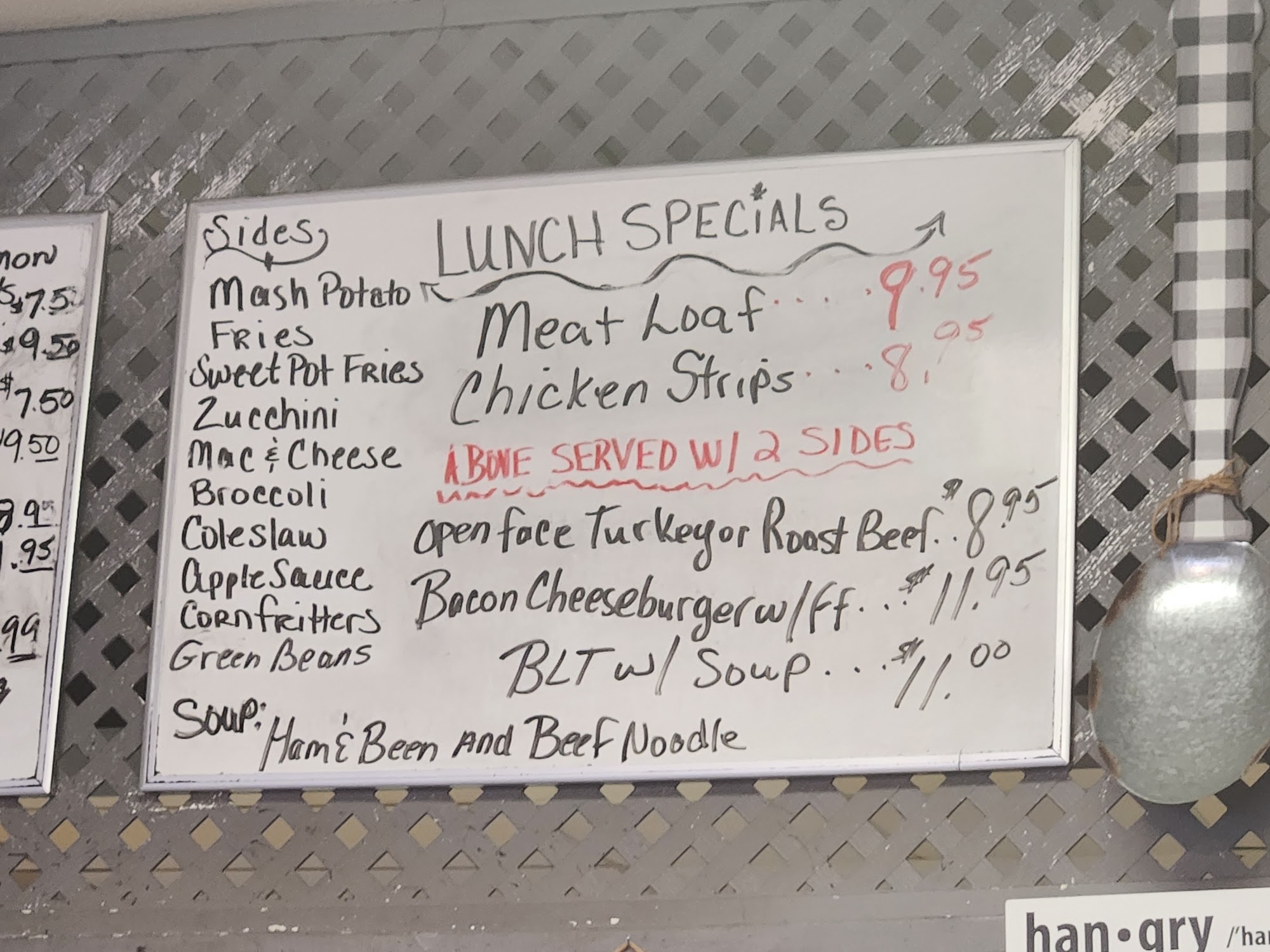 Rivergate Diner Menu