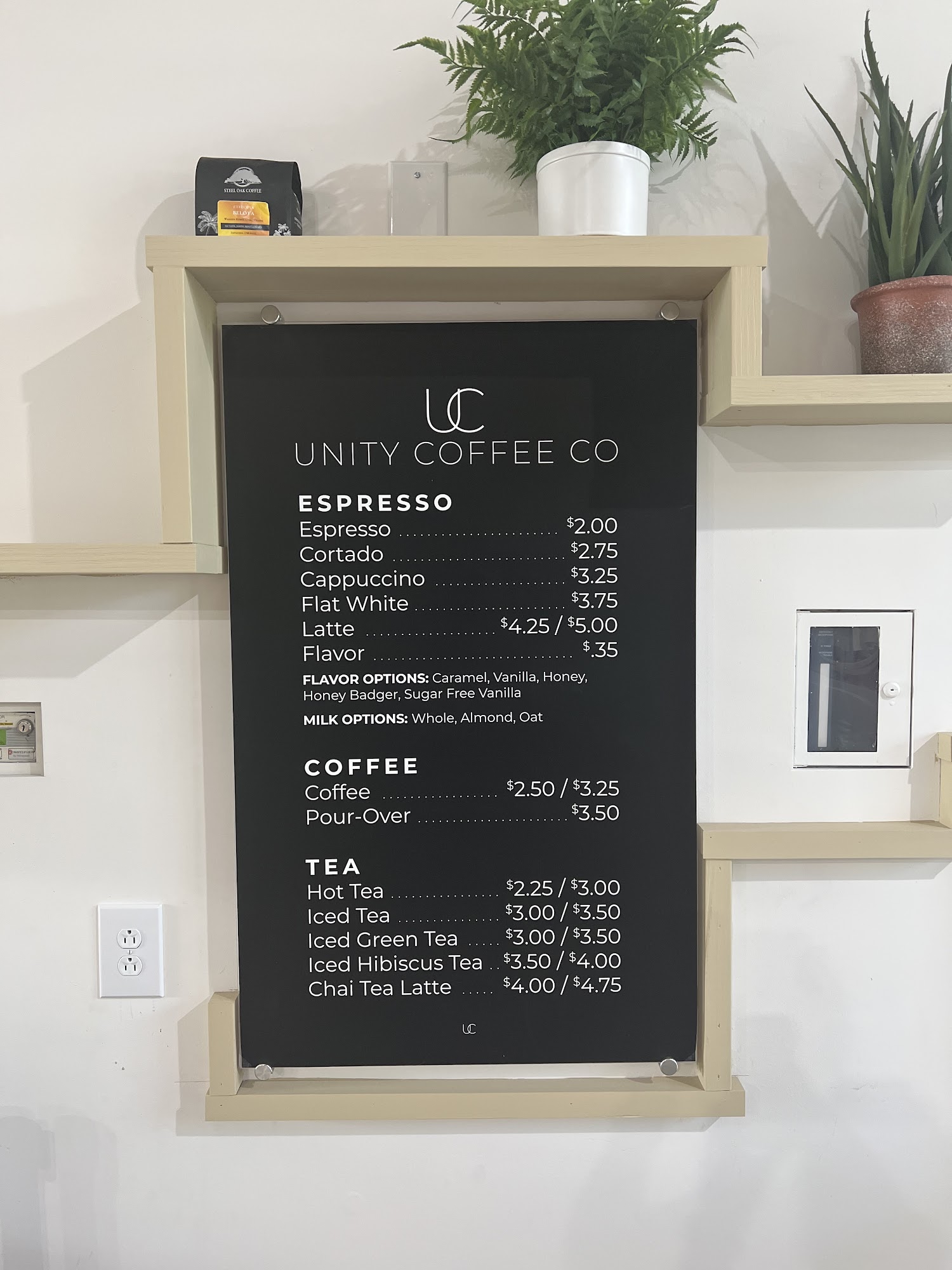 Unity Coffee Menu
