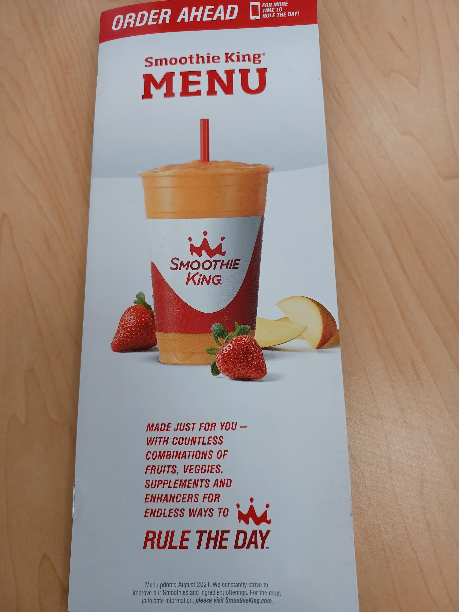 Smoothie King Menu