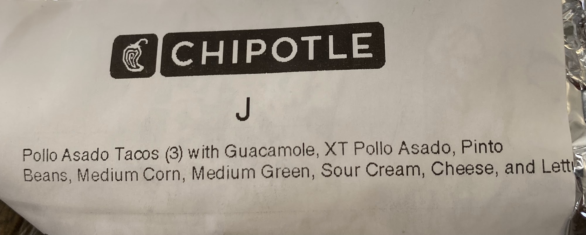 Chipotle Mexican Grill Menu