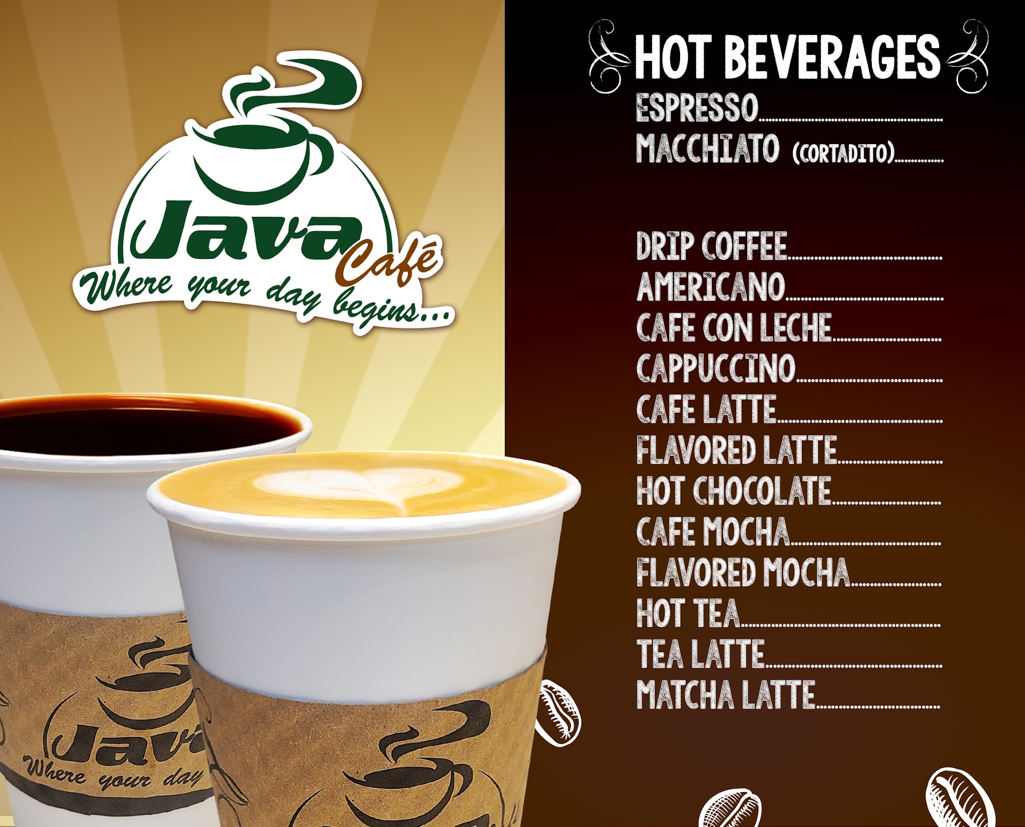 Java Café Menu