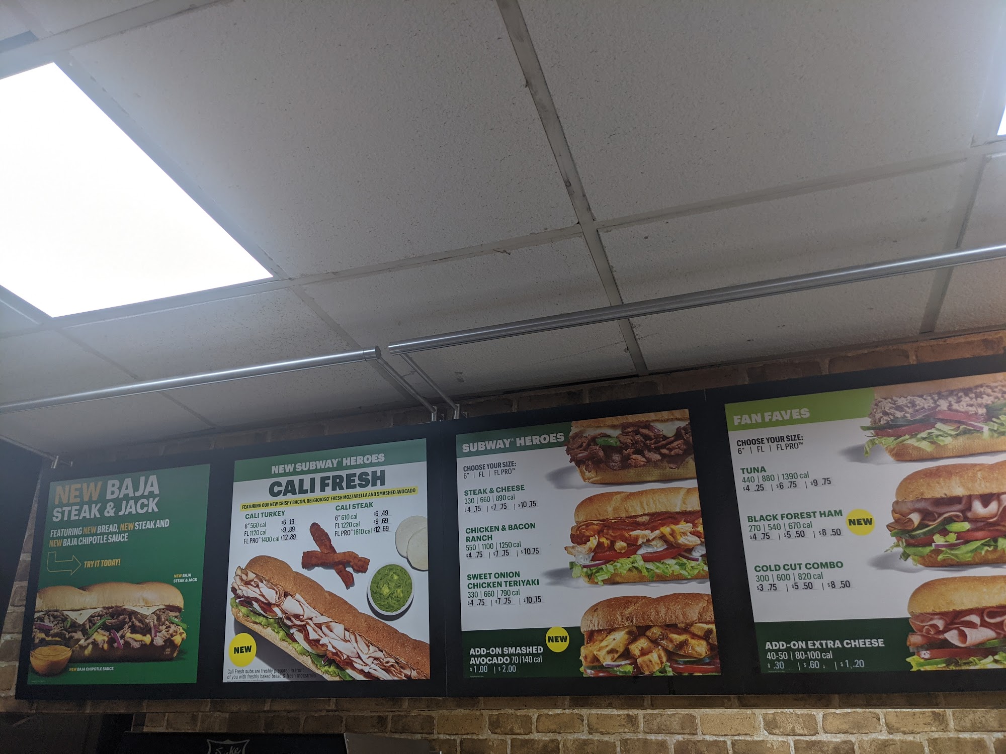 Subway Menu