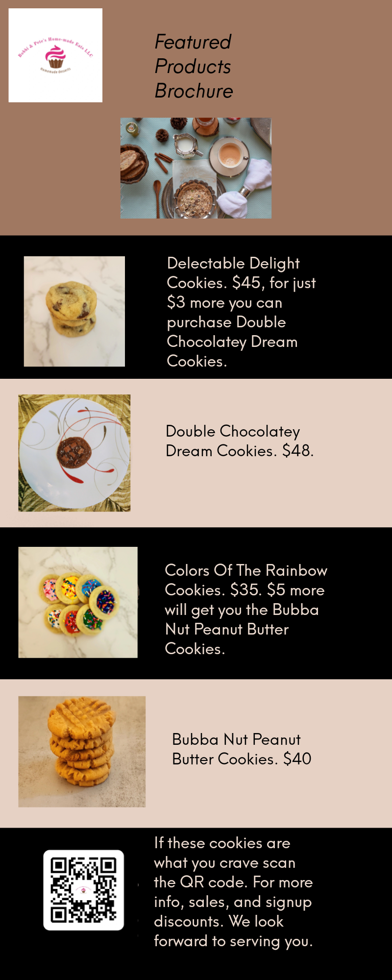 Bobbi & Pete's Home-made Eats Menu