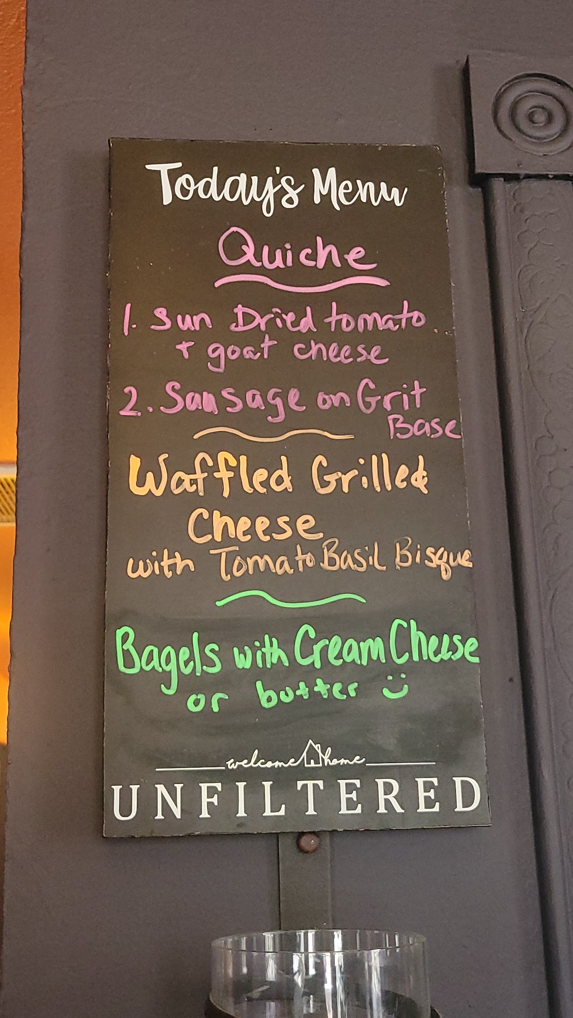 Unfiltered Punta Gorda Menu