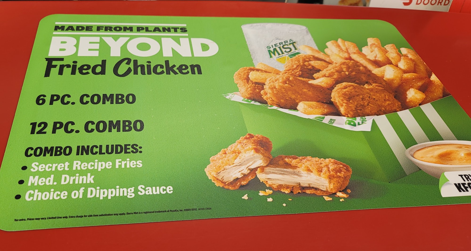 KFC Menu