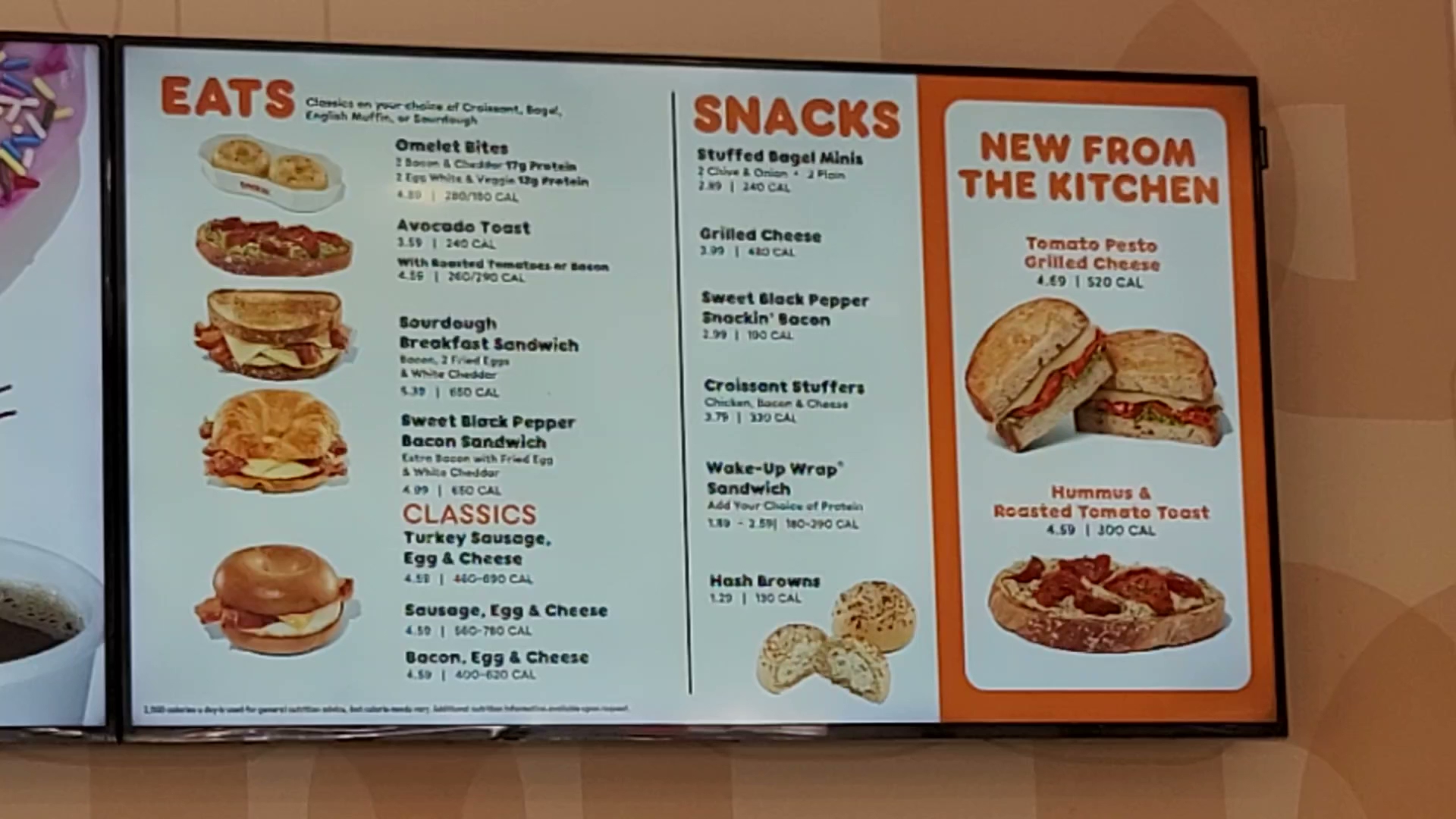 Dunkin' Menu