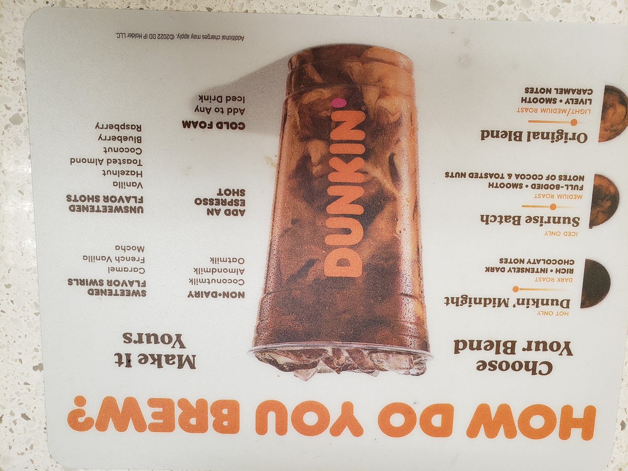 Dunkin' Menu
