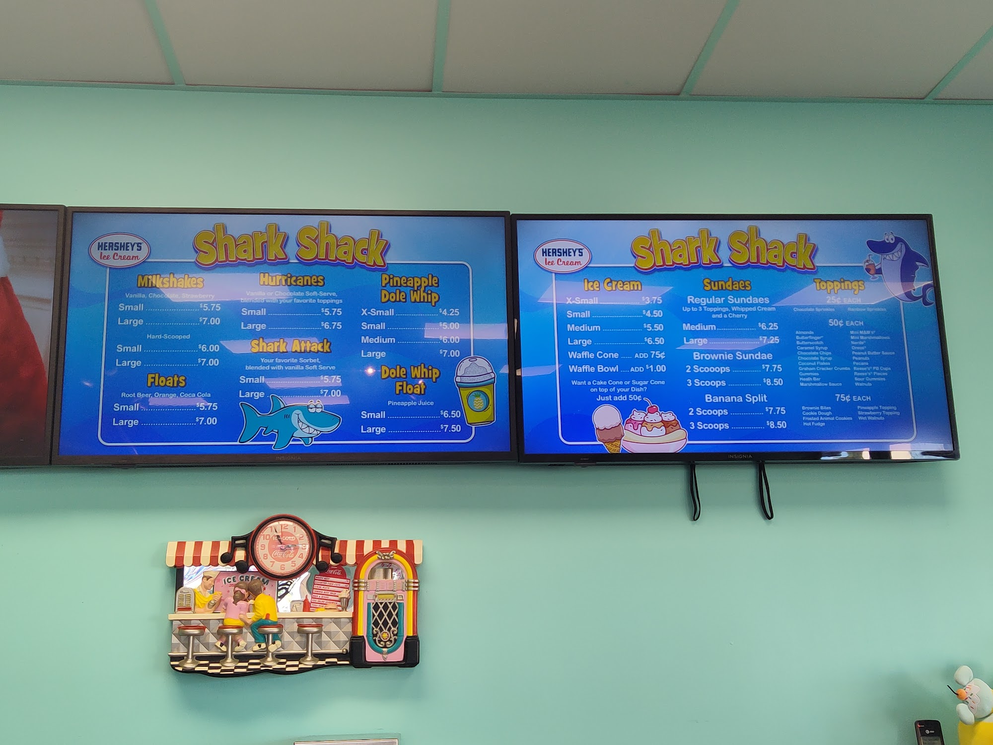 Shark Shack Sweets Menu