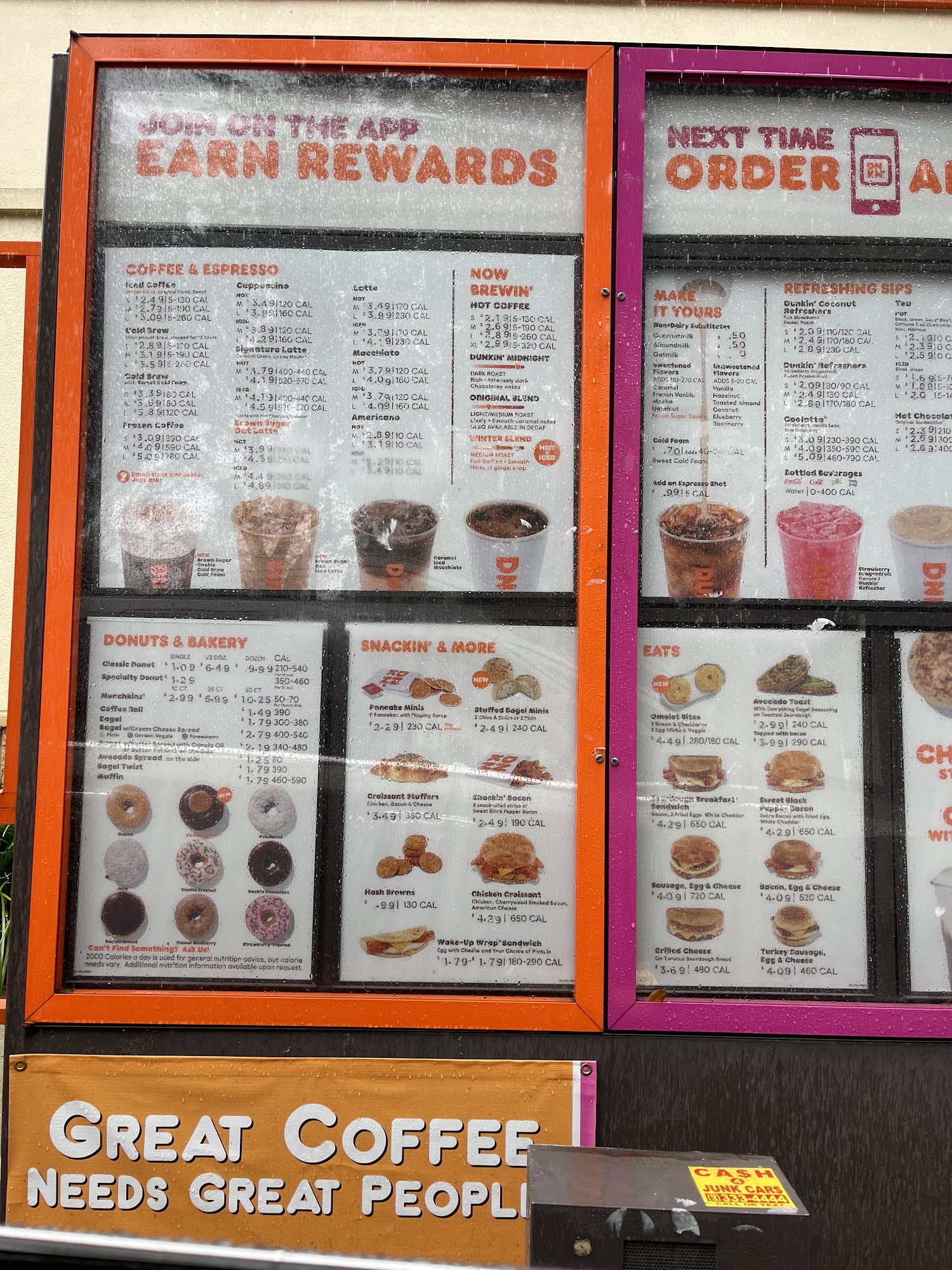 Dunkin' Menu