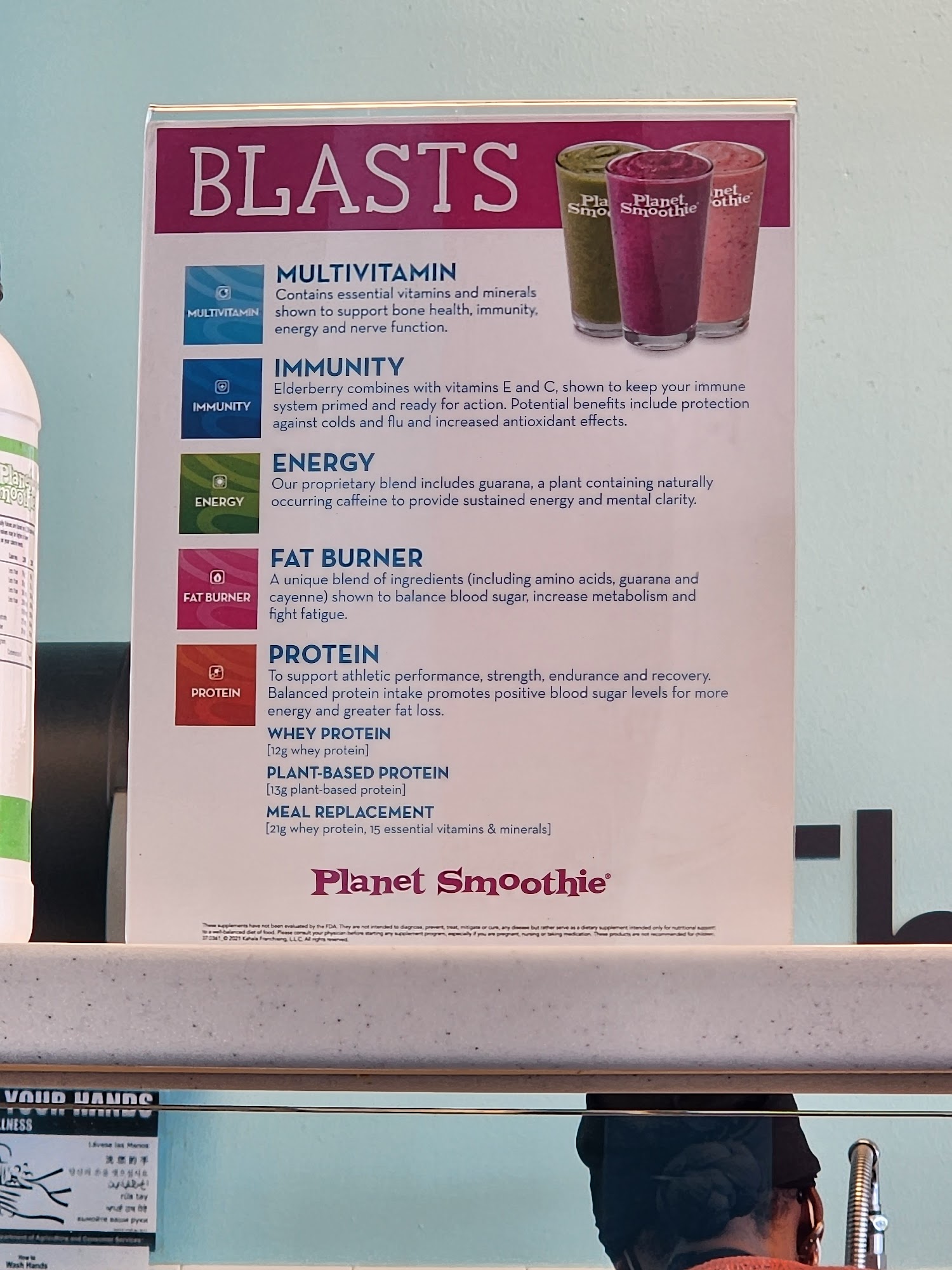Planet Smoothie Menu