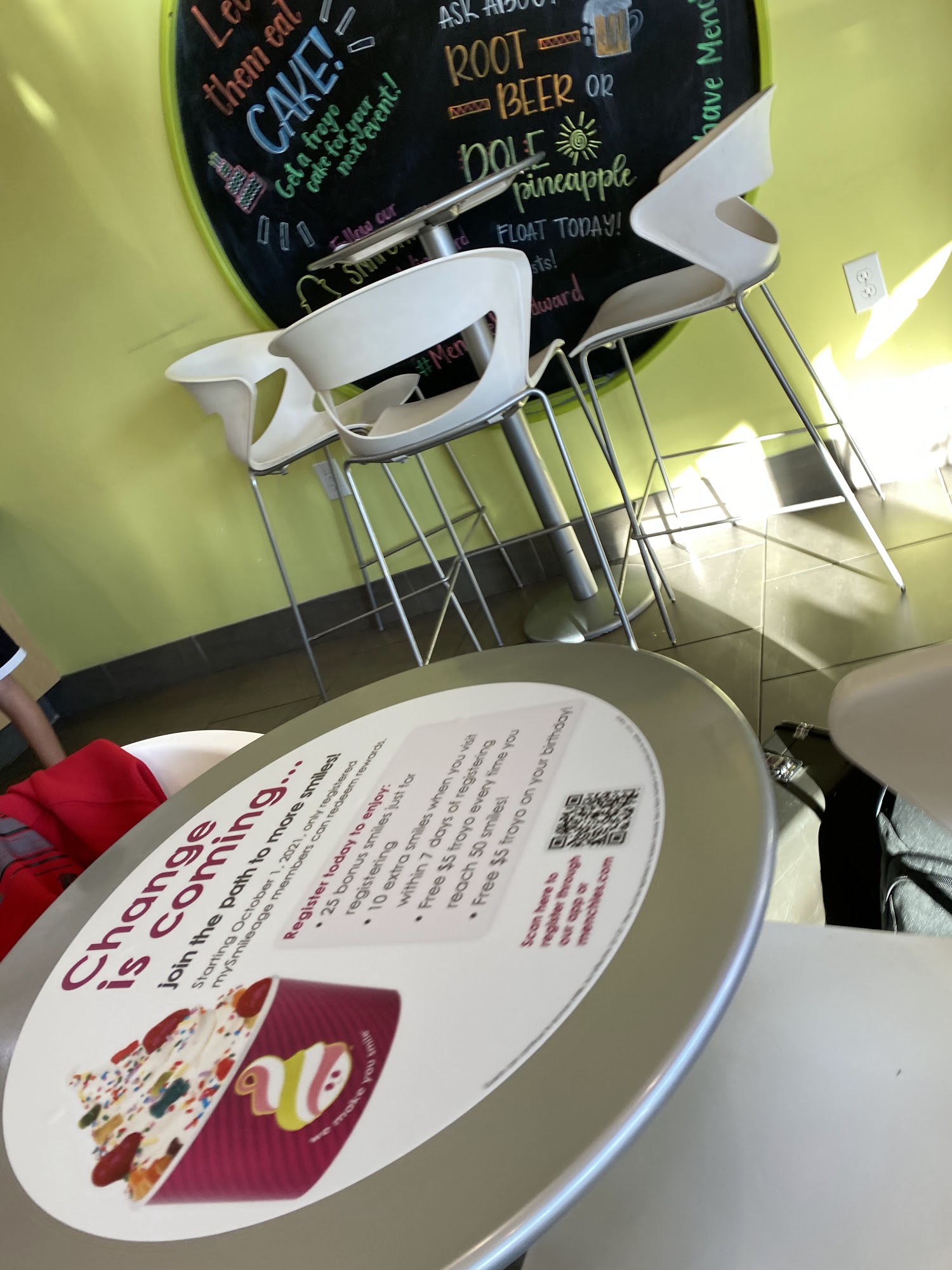 Menchie's Frozen Yogurt Menu