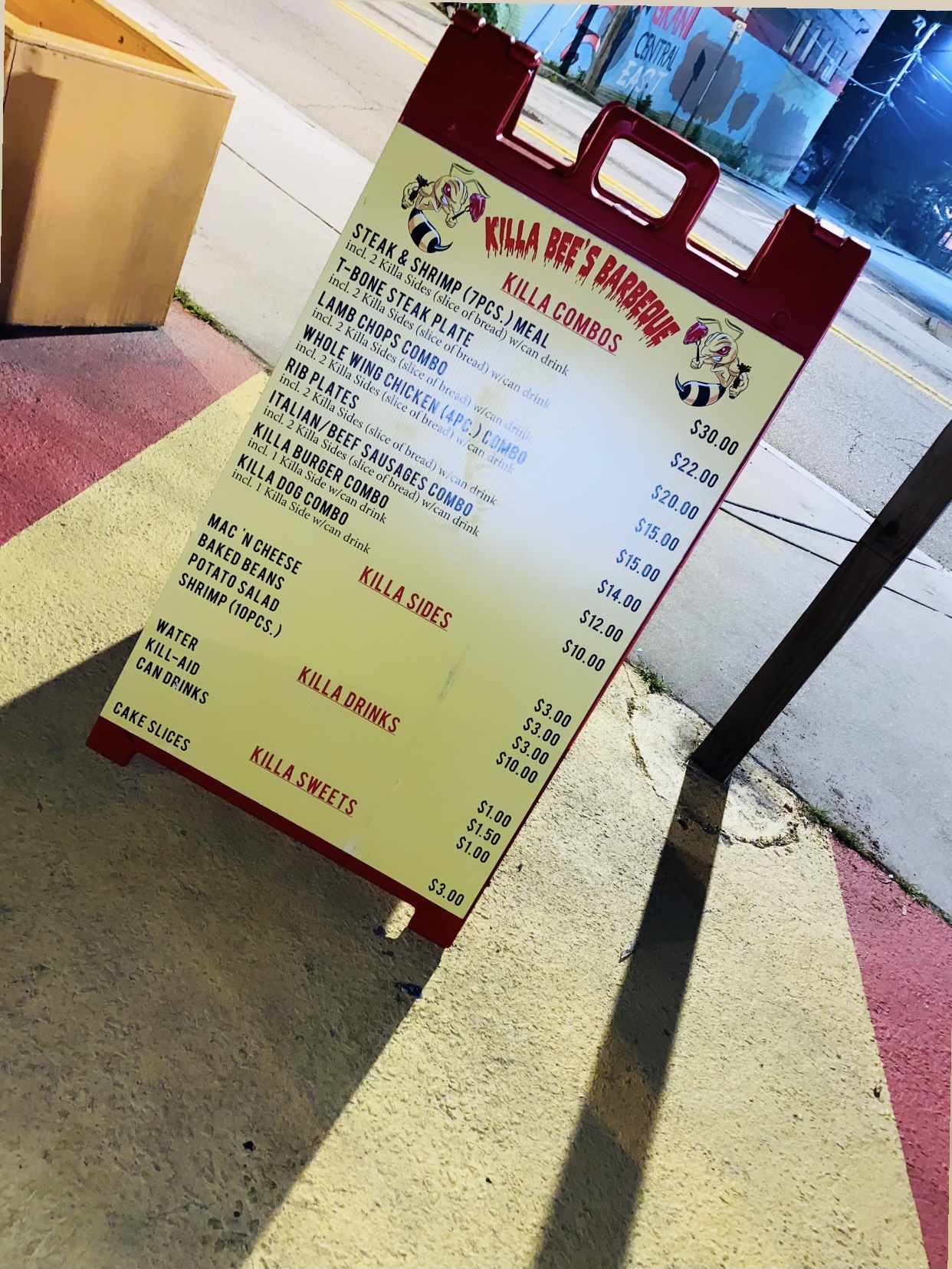 Killa Bee’s Barbeque Menu