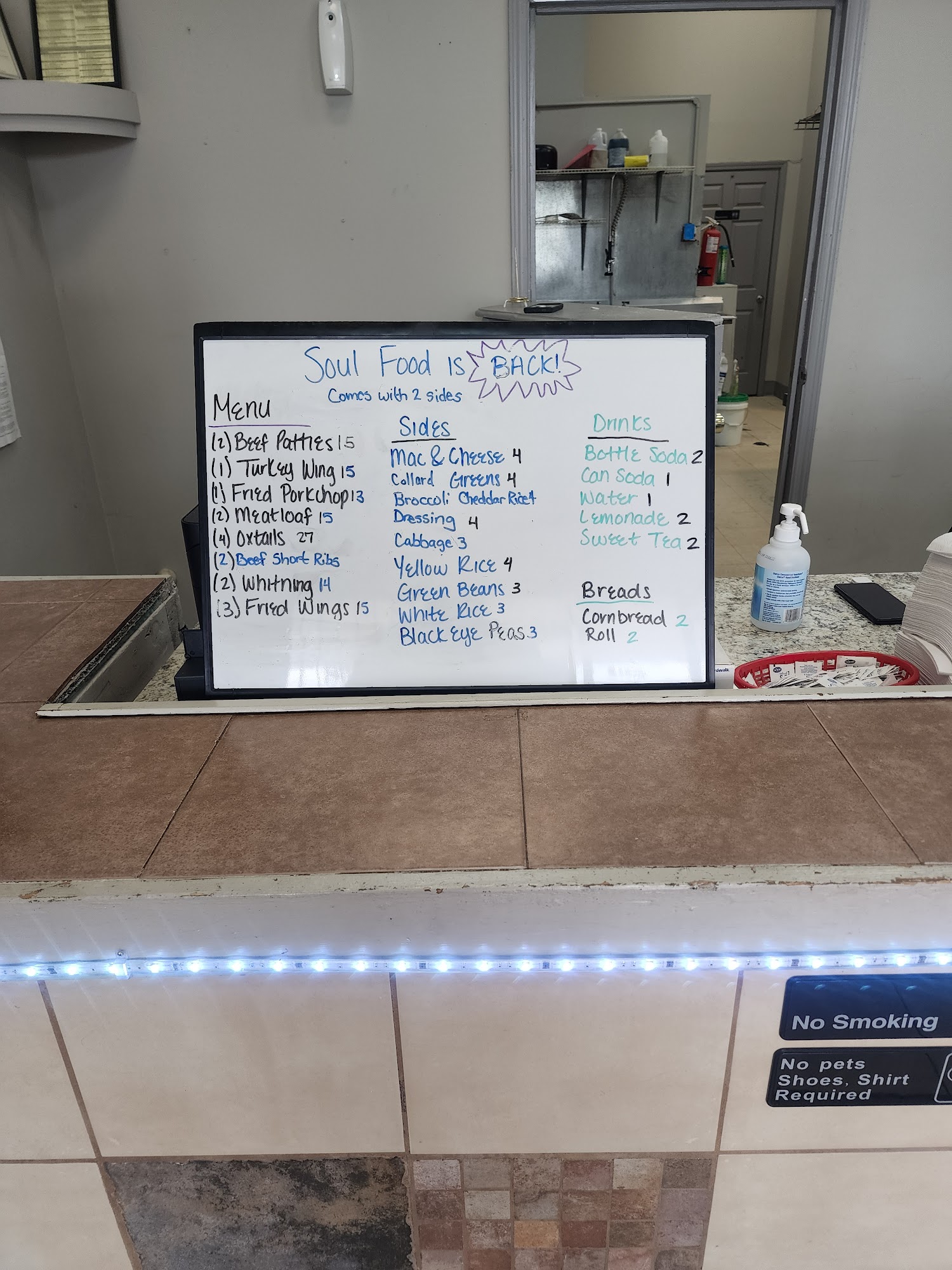 Tae’s Taste of Soul Menu