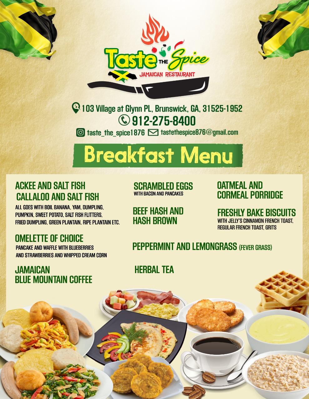 TASTE THE SPICE Menu