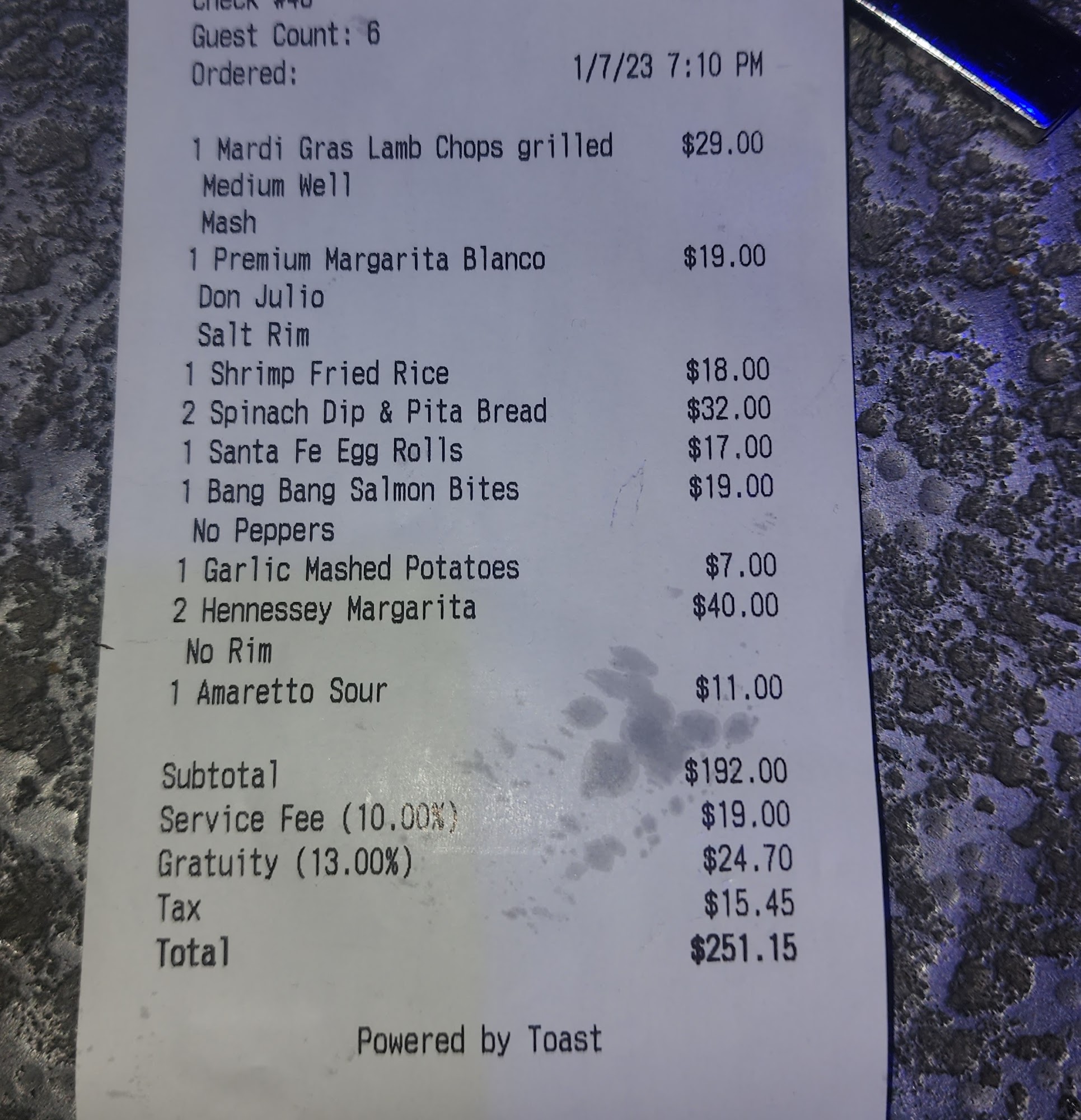 Rich & Pour Opulence Lounge Menu