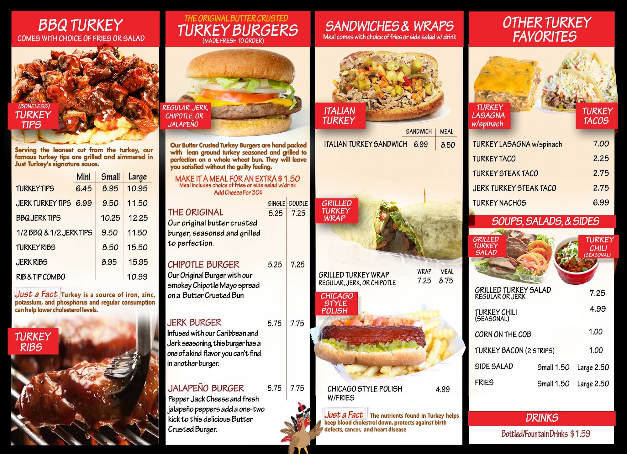 Just Turkey Atlanta Menu