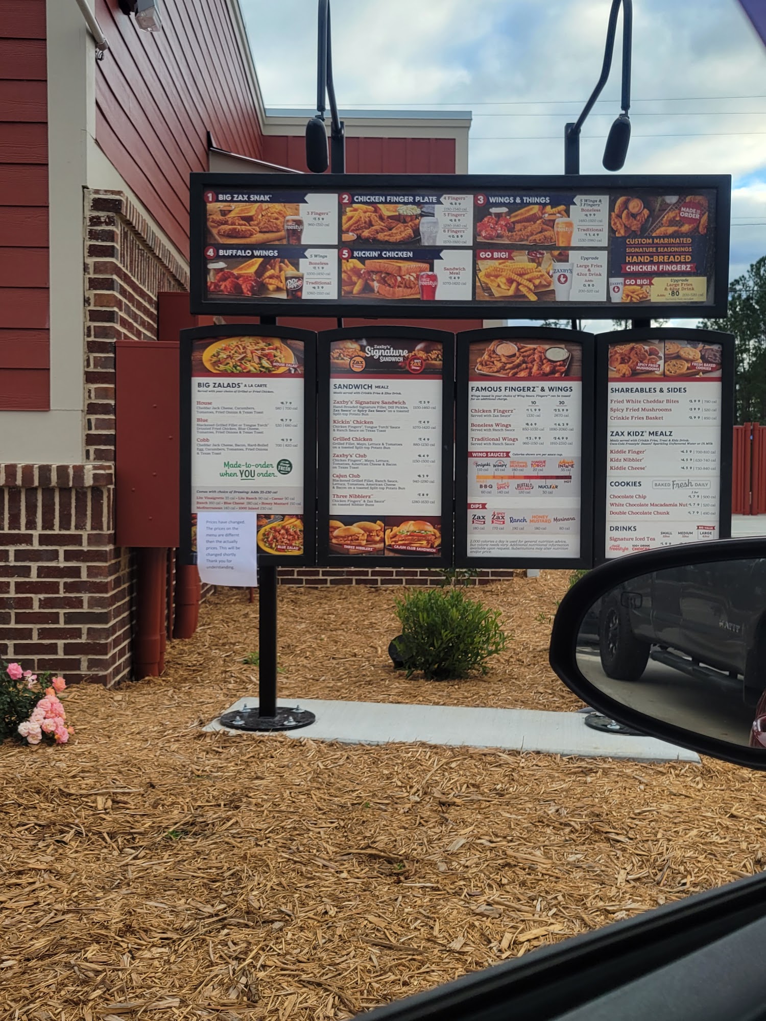 Zaxby's Chicken Fingers & Buffalo Wings Menu