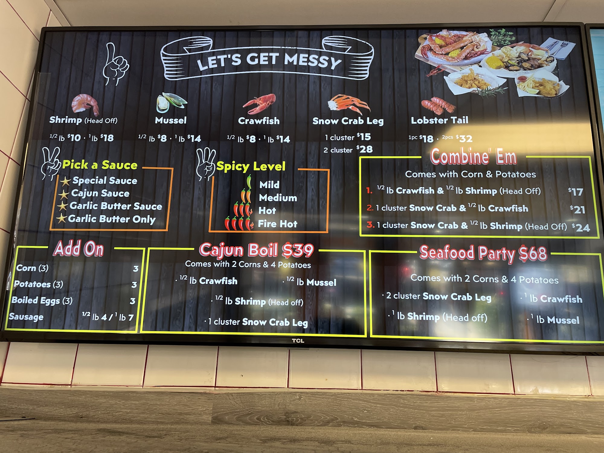 Wing n Crab Shack Menu