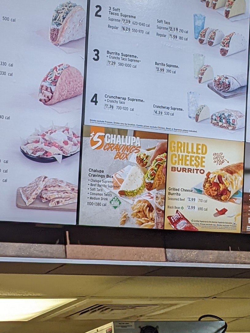 Taco Bell Menu