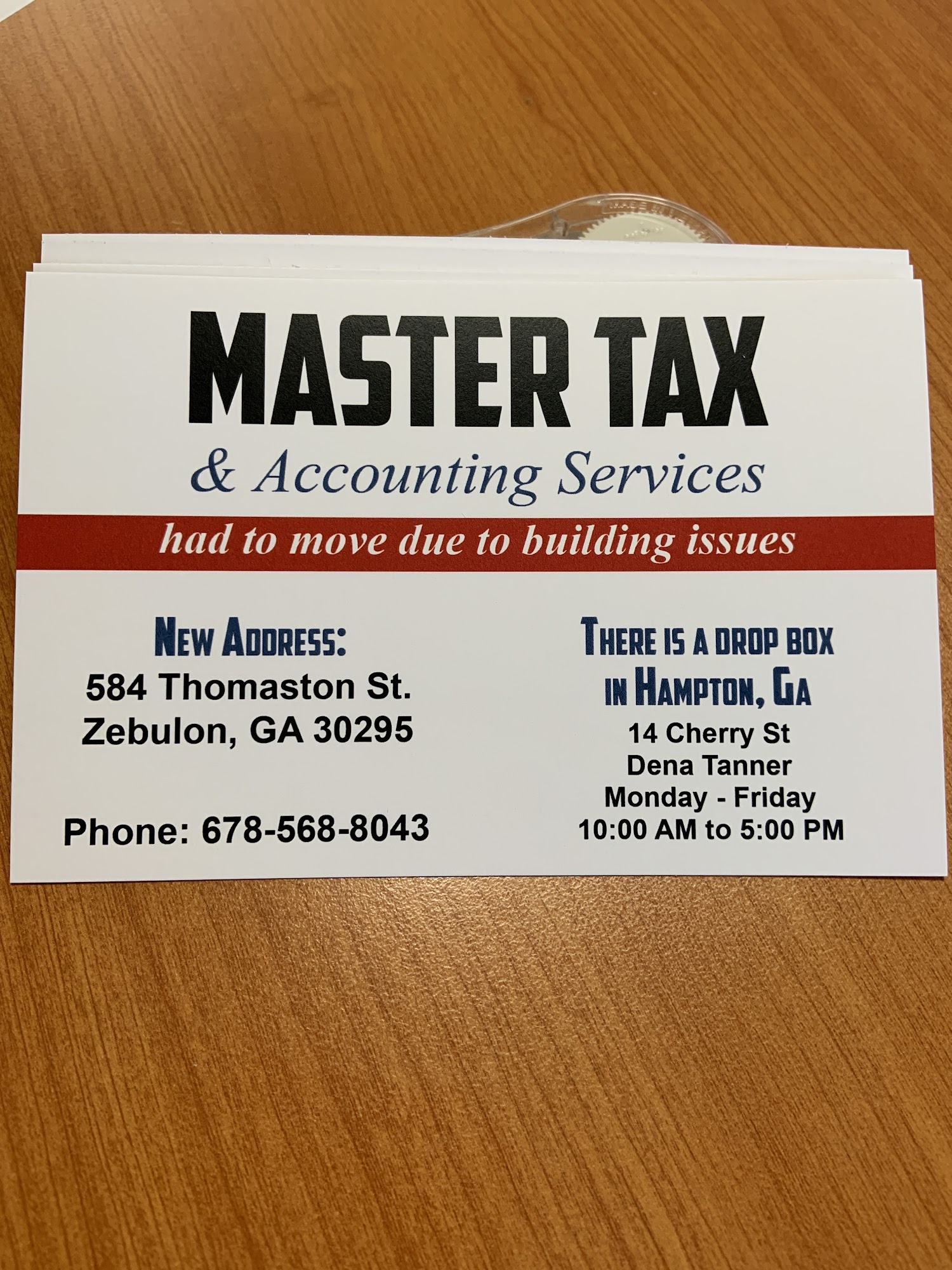 Master Tax & Accounting Services 584 Thomaston St, Zebulon Georgia 30295