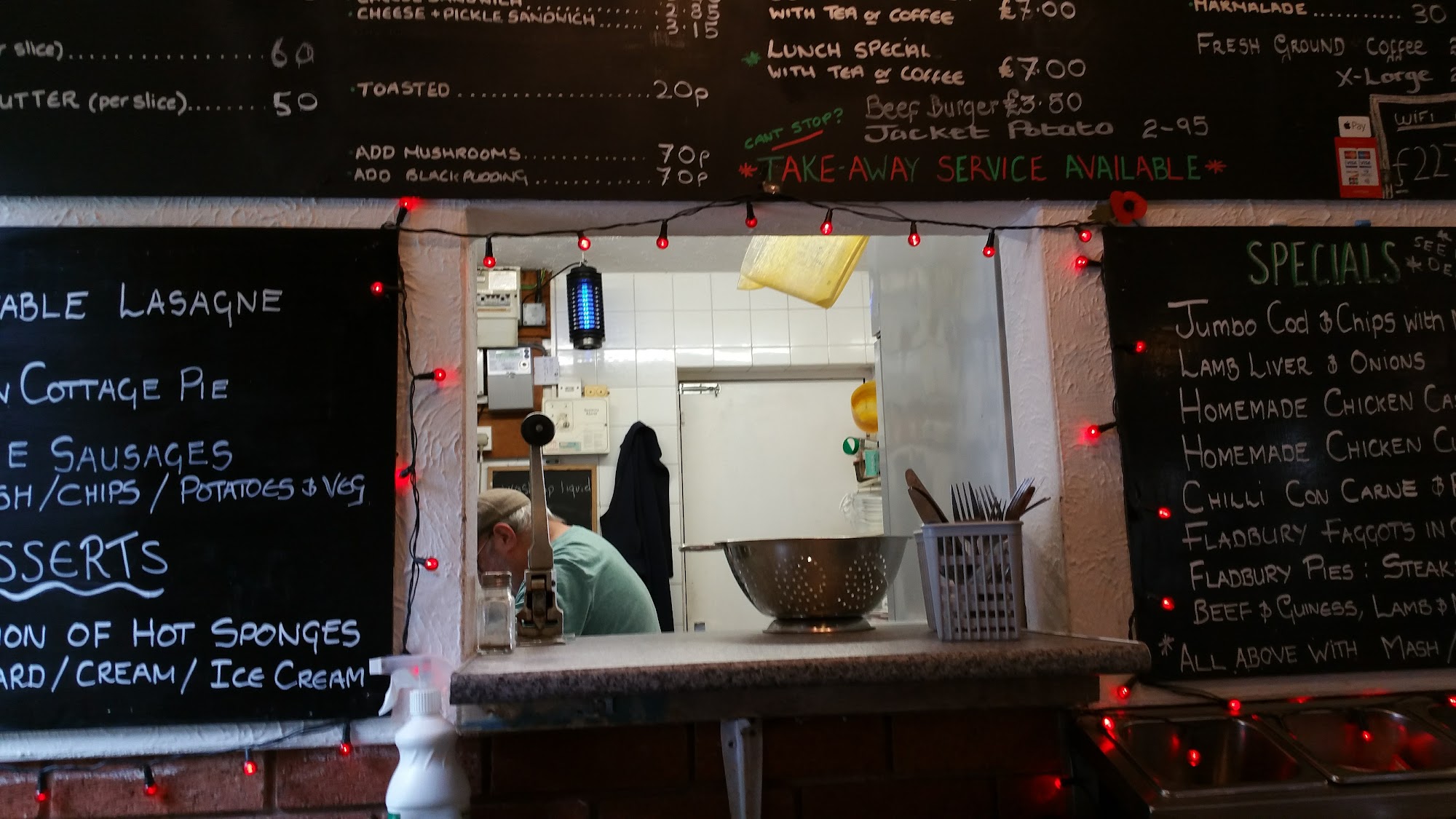 Ye Old Hut Cafe Menu