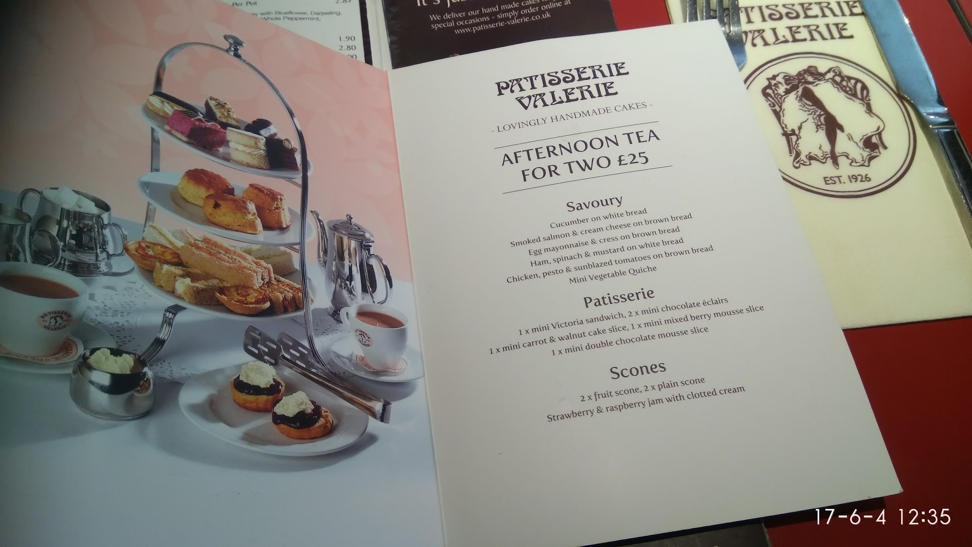 Patisserie Valerie - Ealing Menu