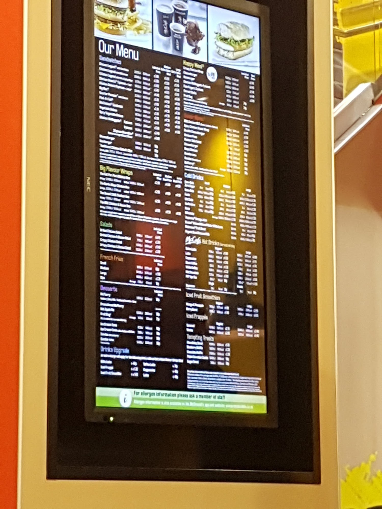 McDonald's Menu