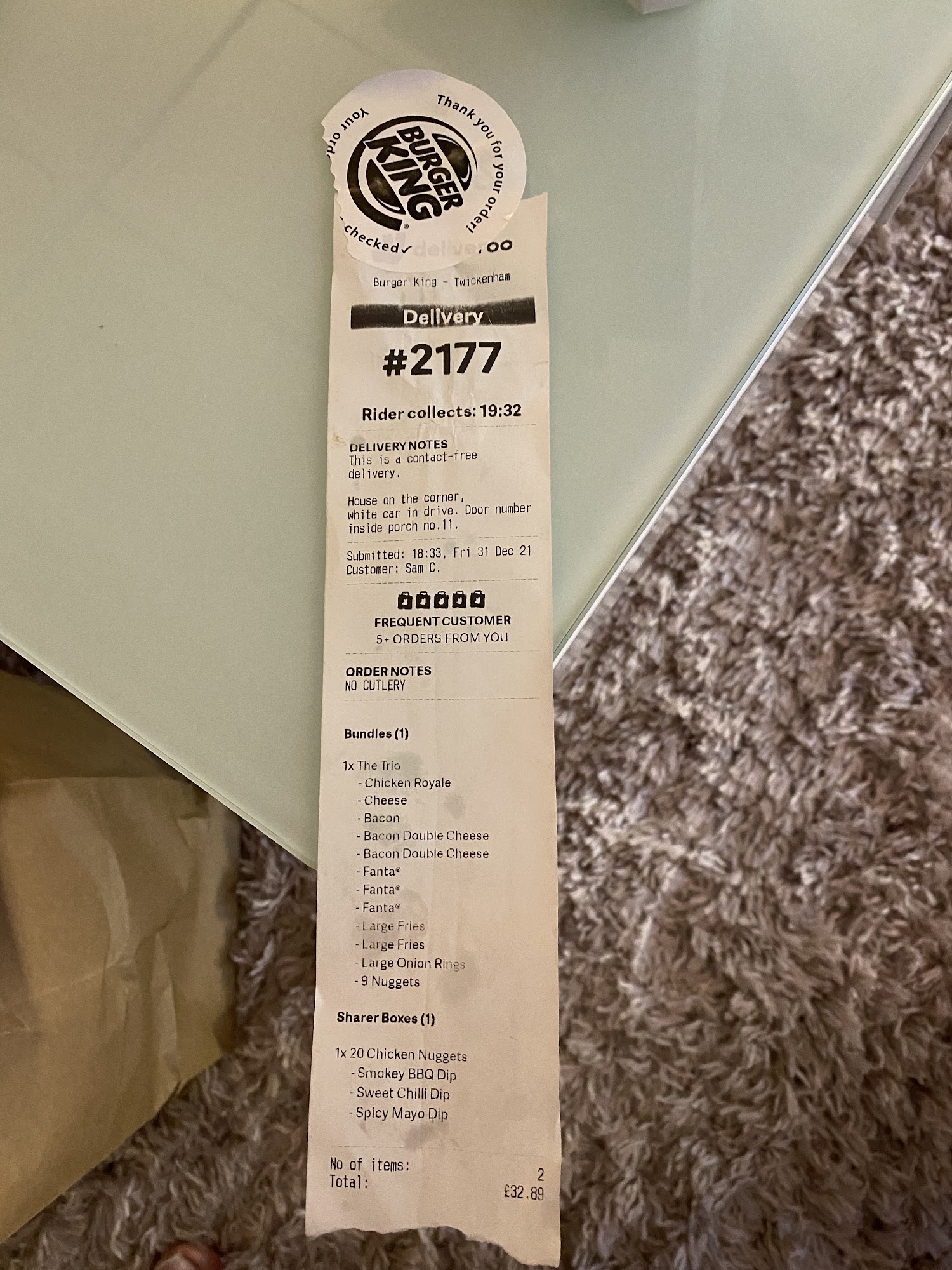 Burger King Menu