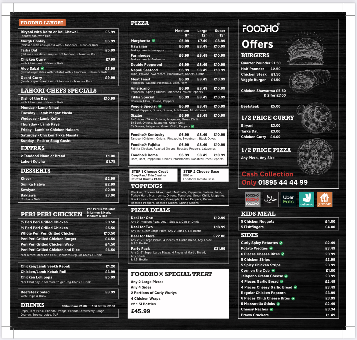 Bora Bora Grill - Lebanese Menu