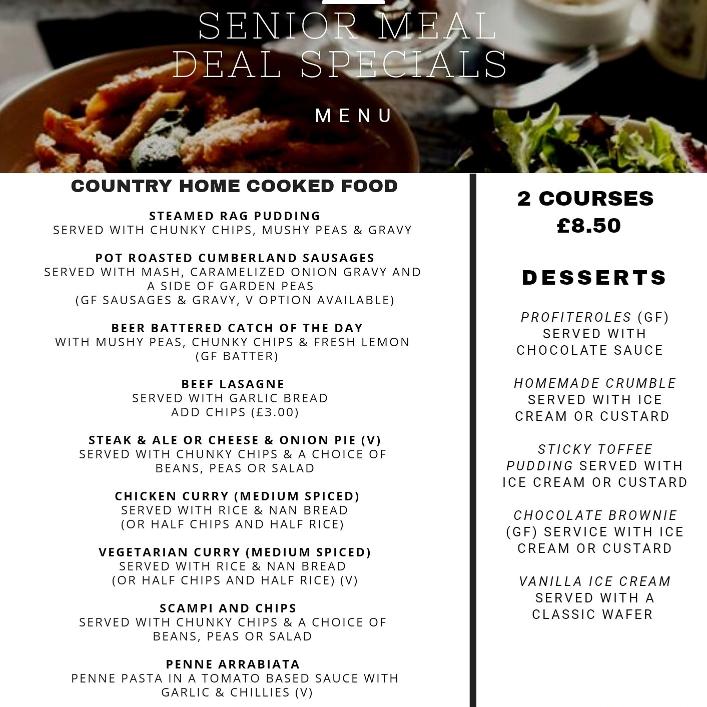 The Dining Room at Grains Bar Hotel Menu