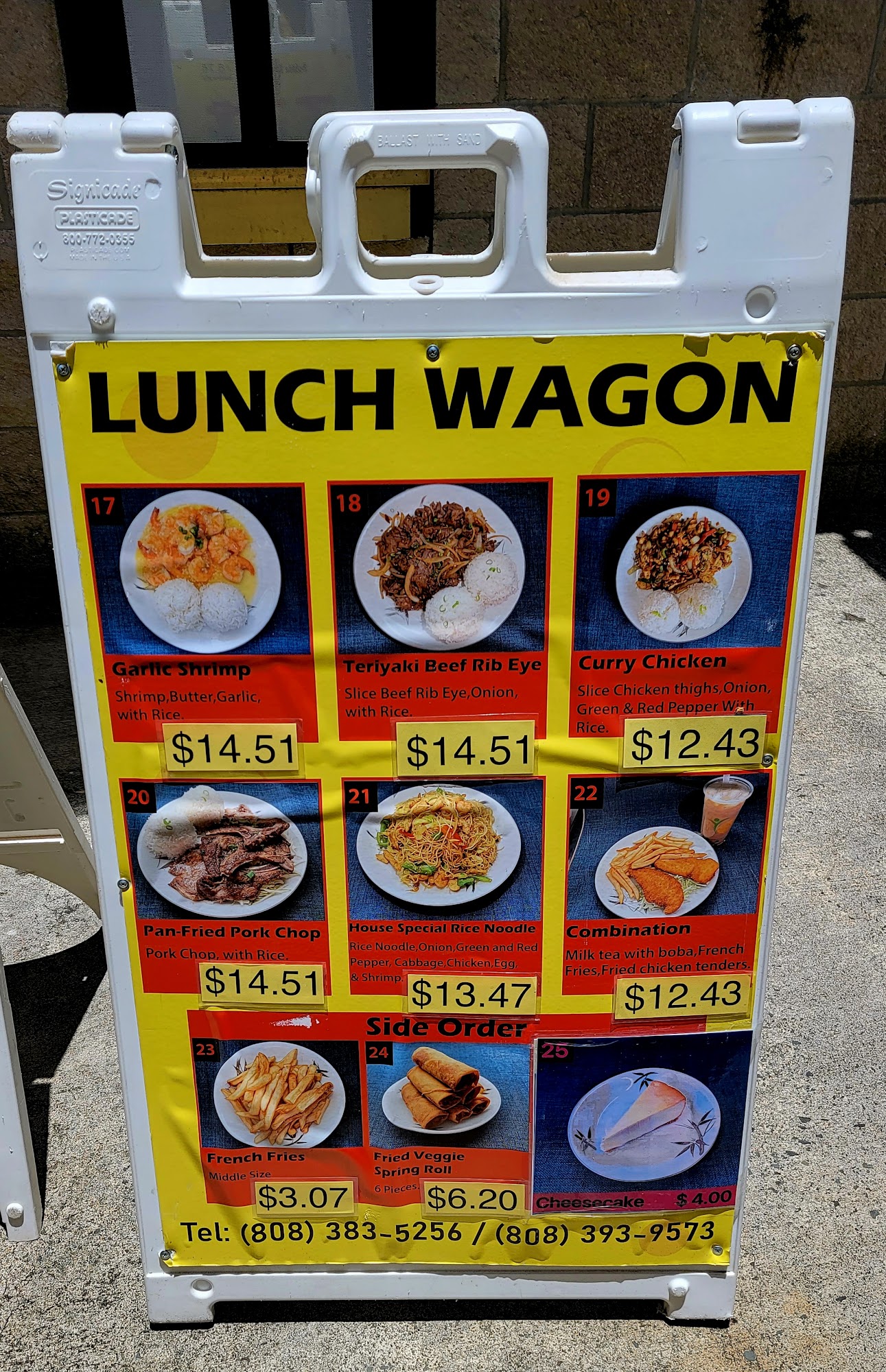 Juice Factory Lunch Wagon Menu