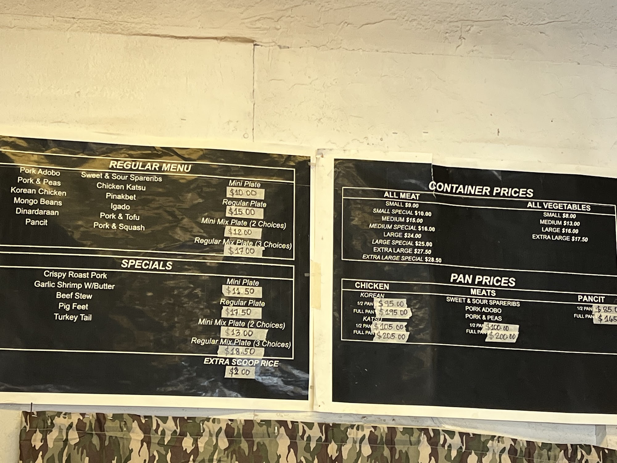 Big Daddy's Restaurant Menu