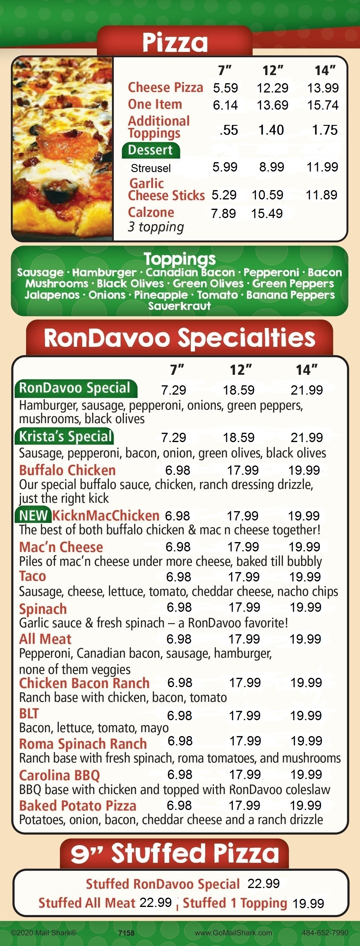 RonDavoo Pizza 605 S 10th St, Burlington, IA 52601