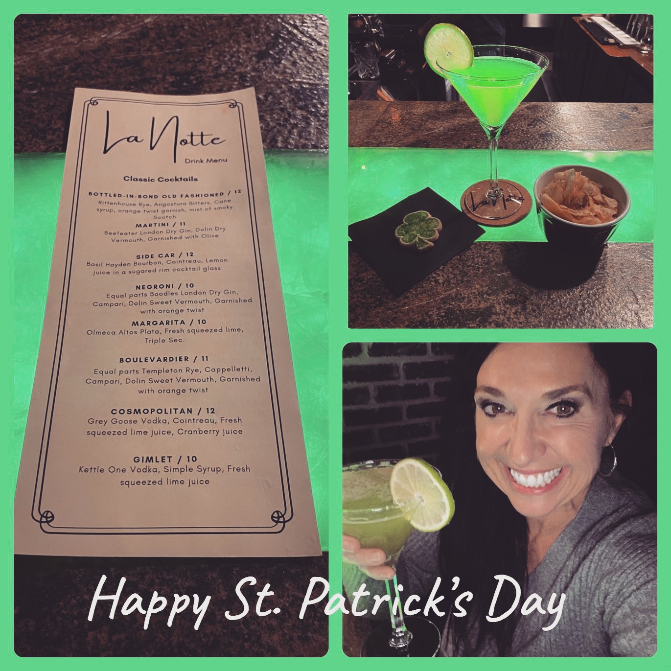 La Notte Lounge Bar Menu