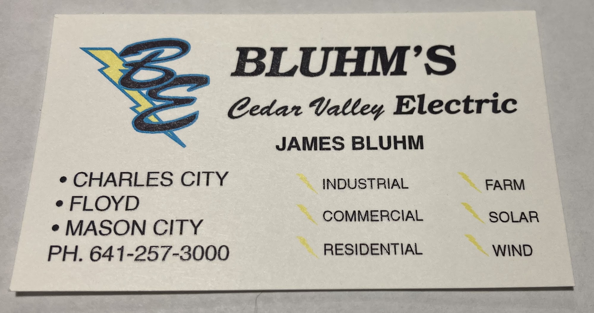 Bluhm's Cedar Valley Electric 404 Madison St, Floyd Iowa 50435