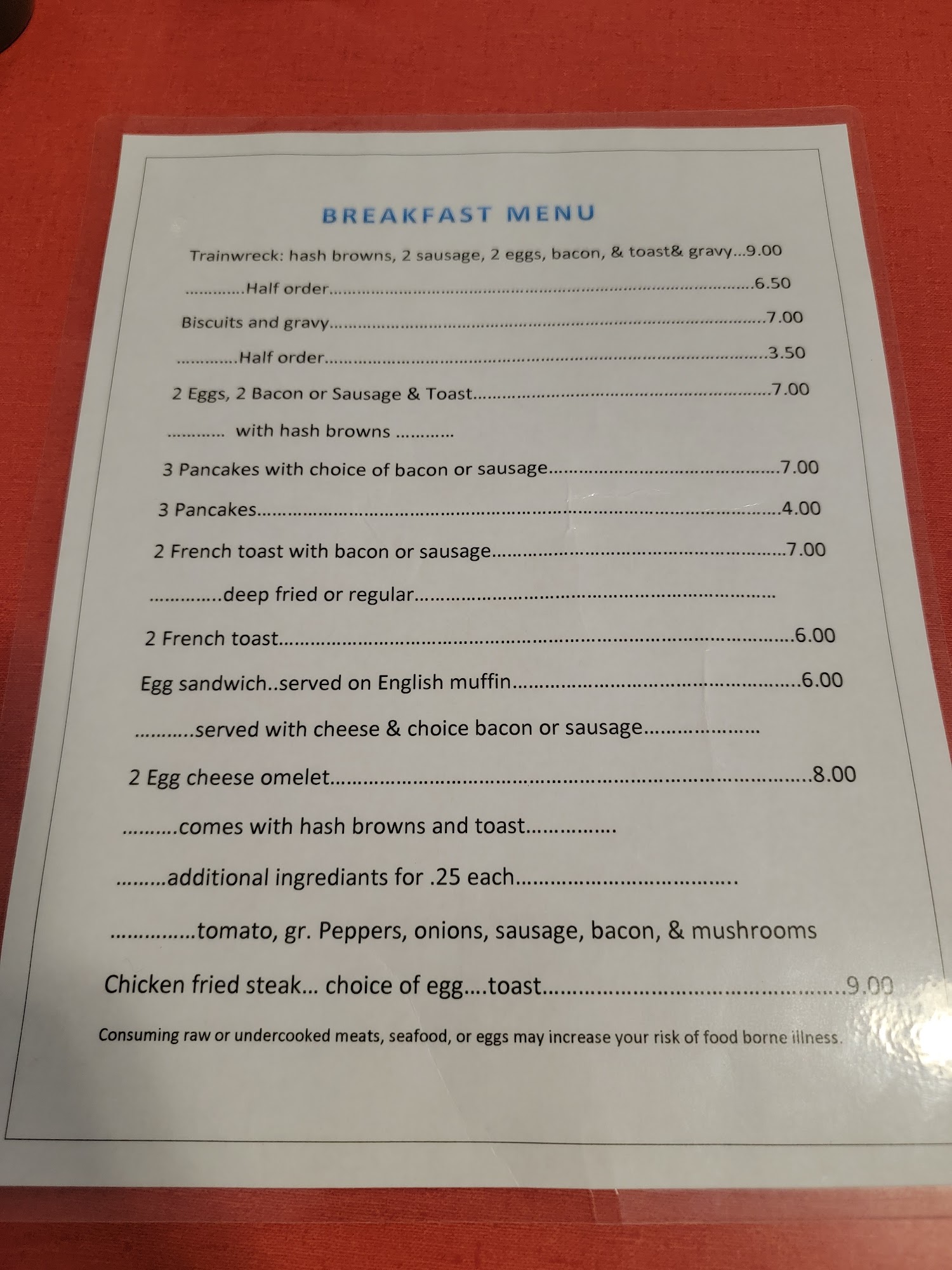 Tackle This Menu