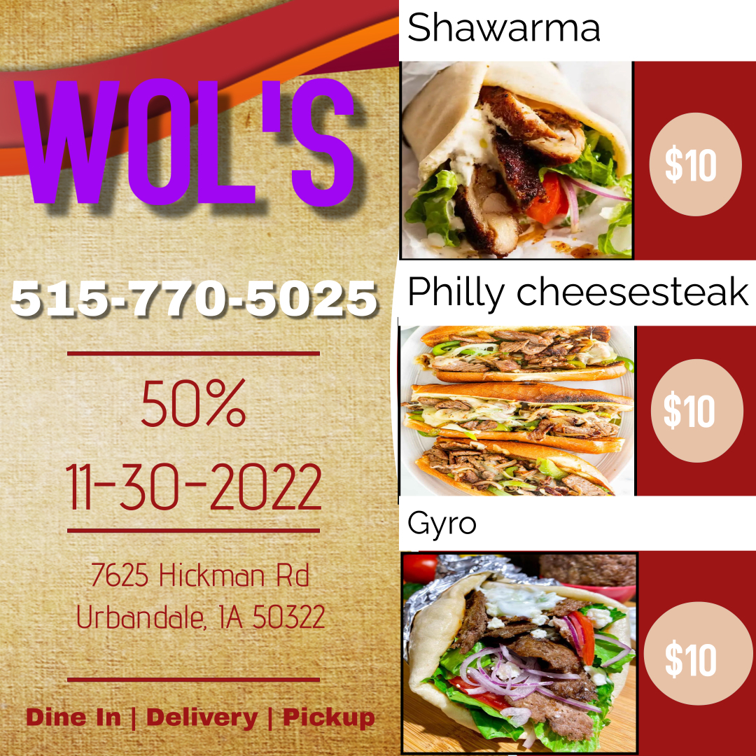 WOL'S Menu