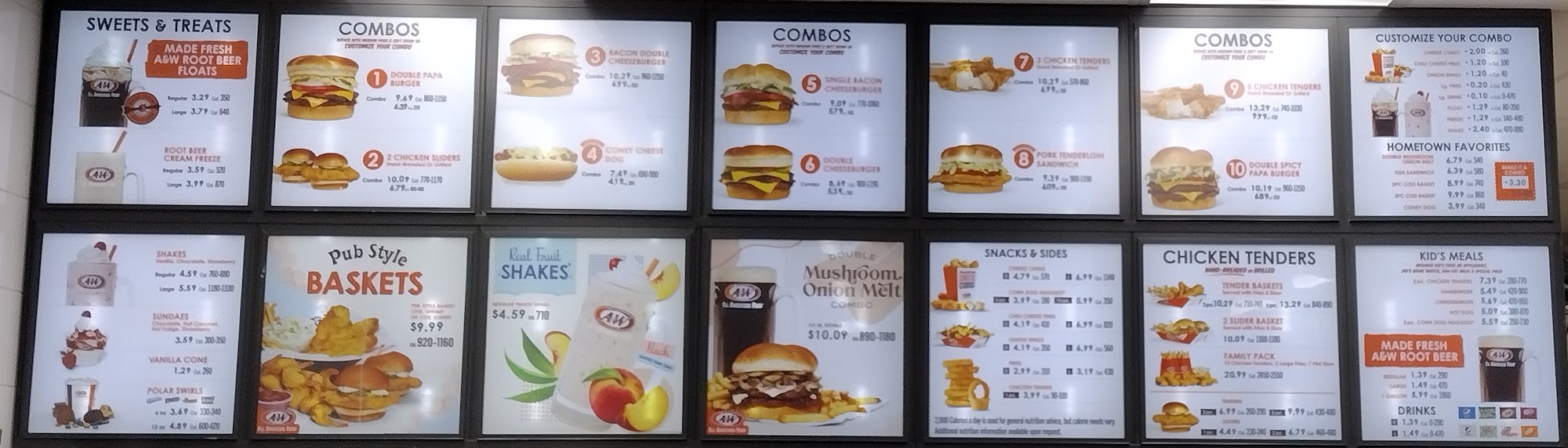 A&W Restaurant Menu