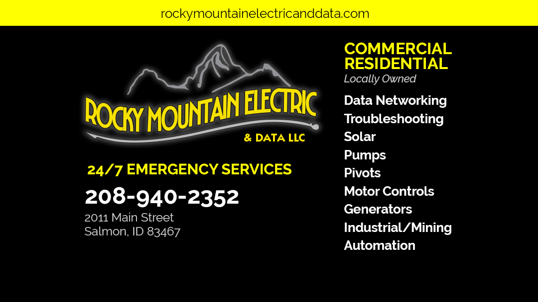Rocky Mountain Electric & Data LLC 2011 Main St, Salmon Idaho 83467
