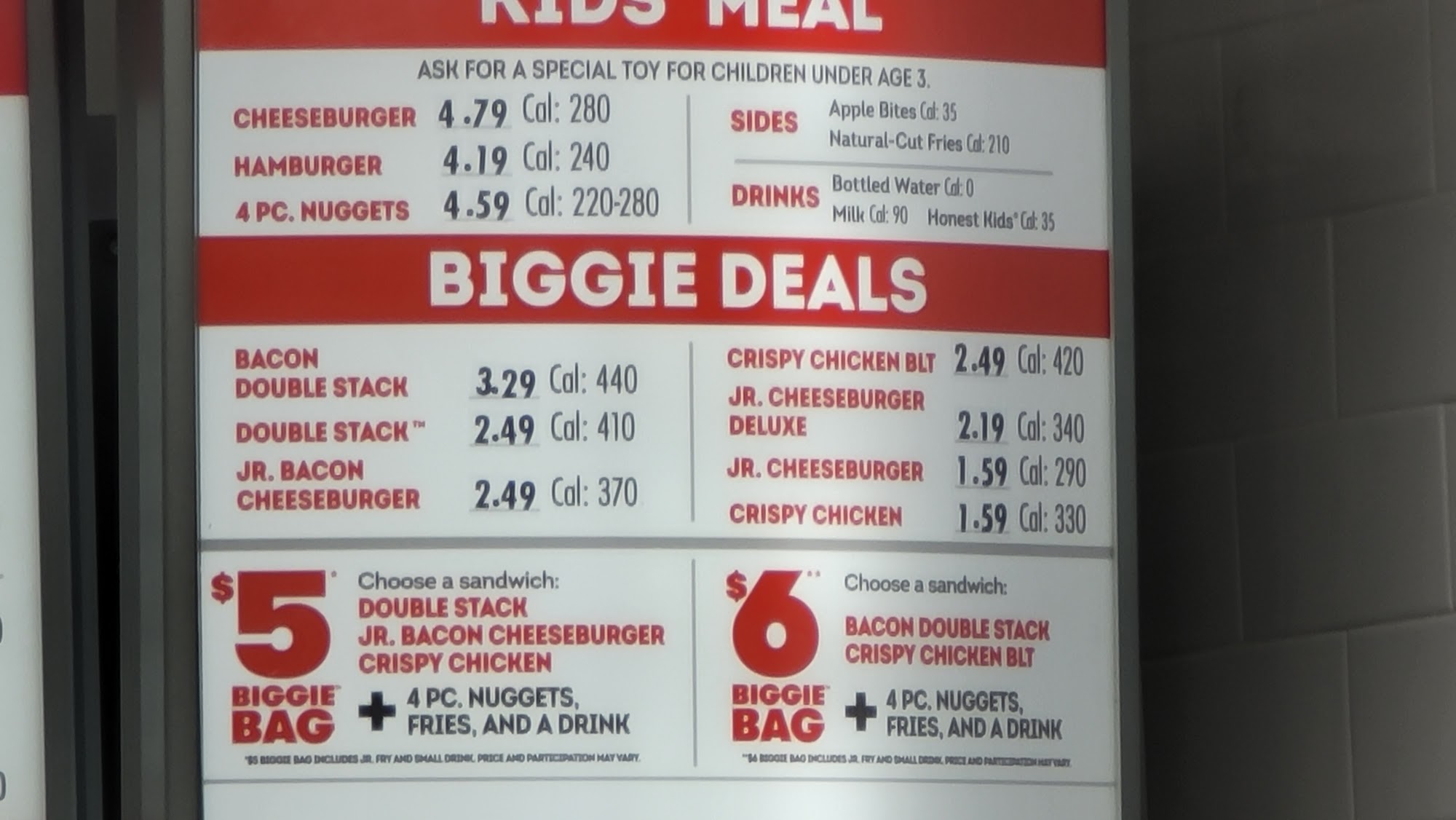 Wendy's Menu
