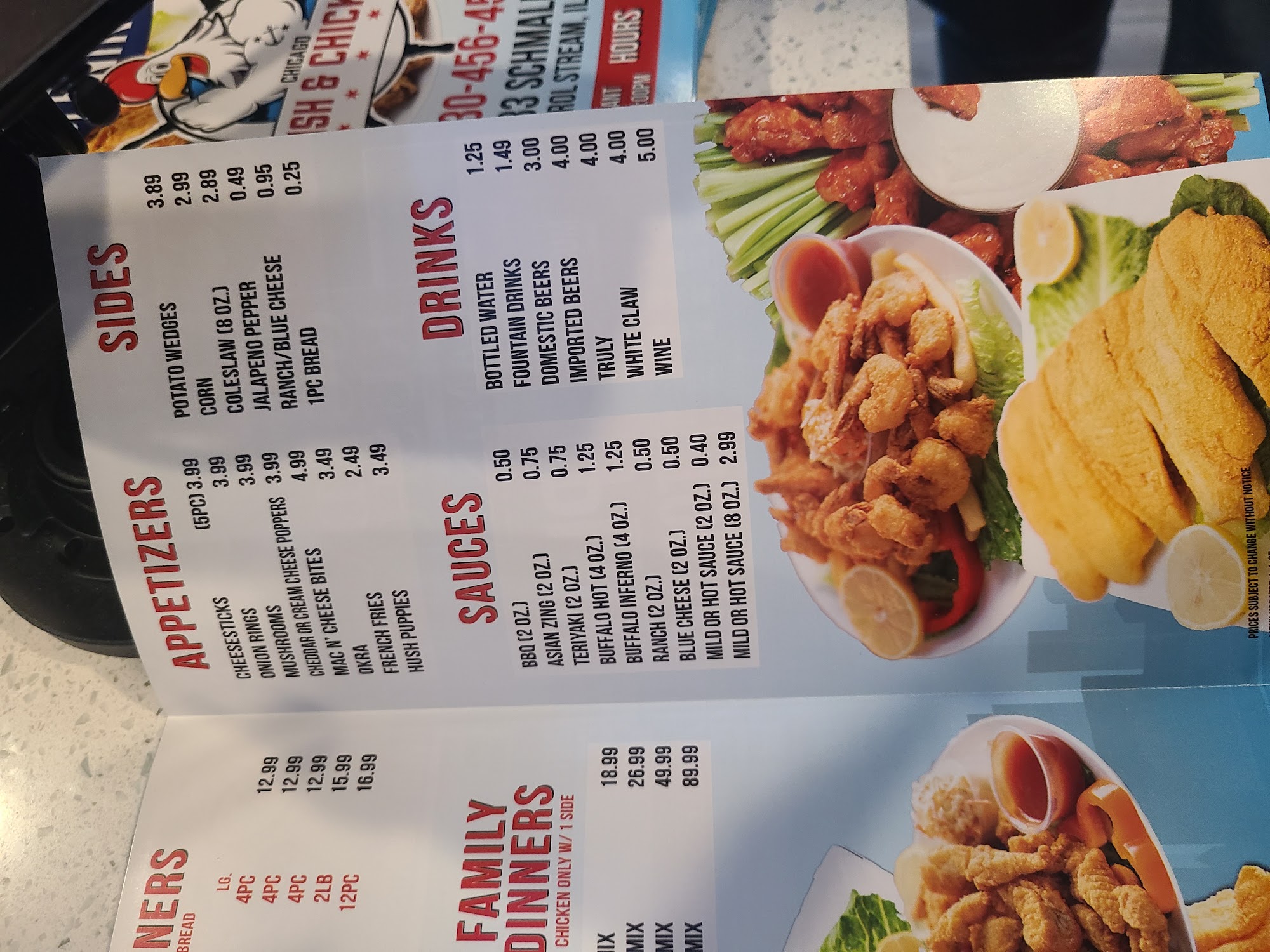 Chicago Fish and Chicken Menu
