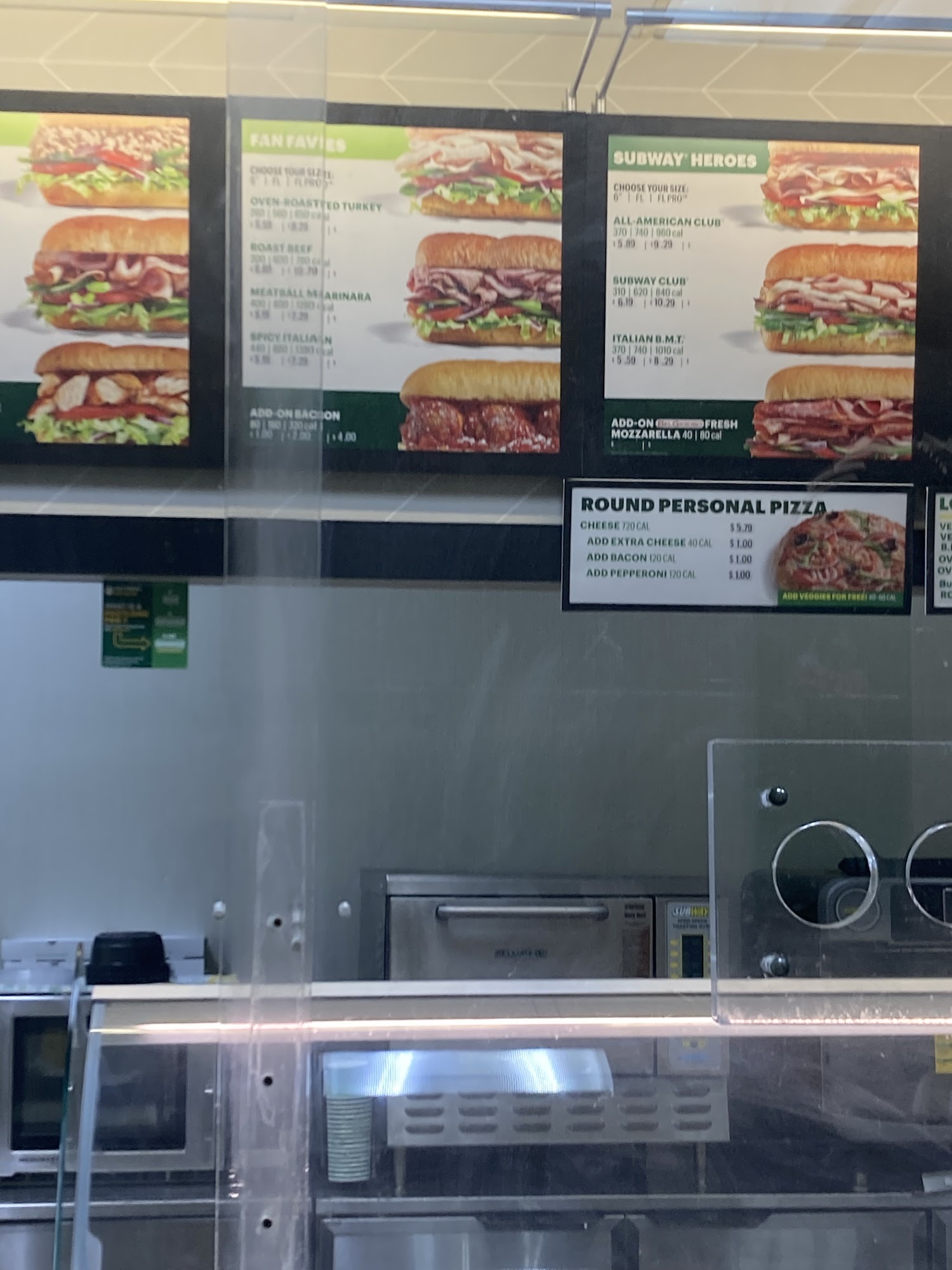 Subway Menu
