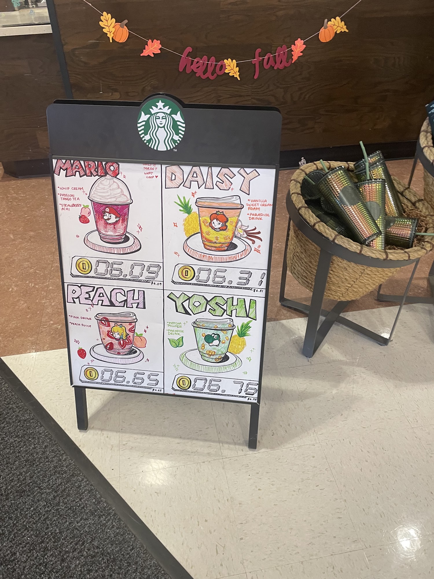 Starbucks Menu