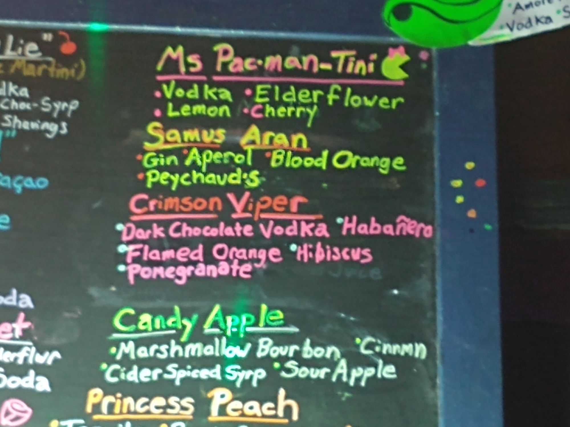 Mission Control Arcade Bar Menu